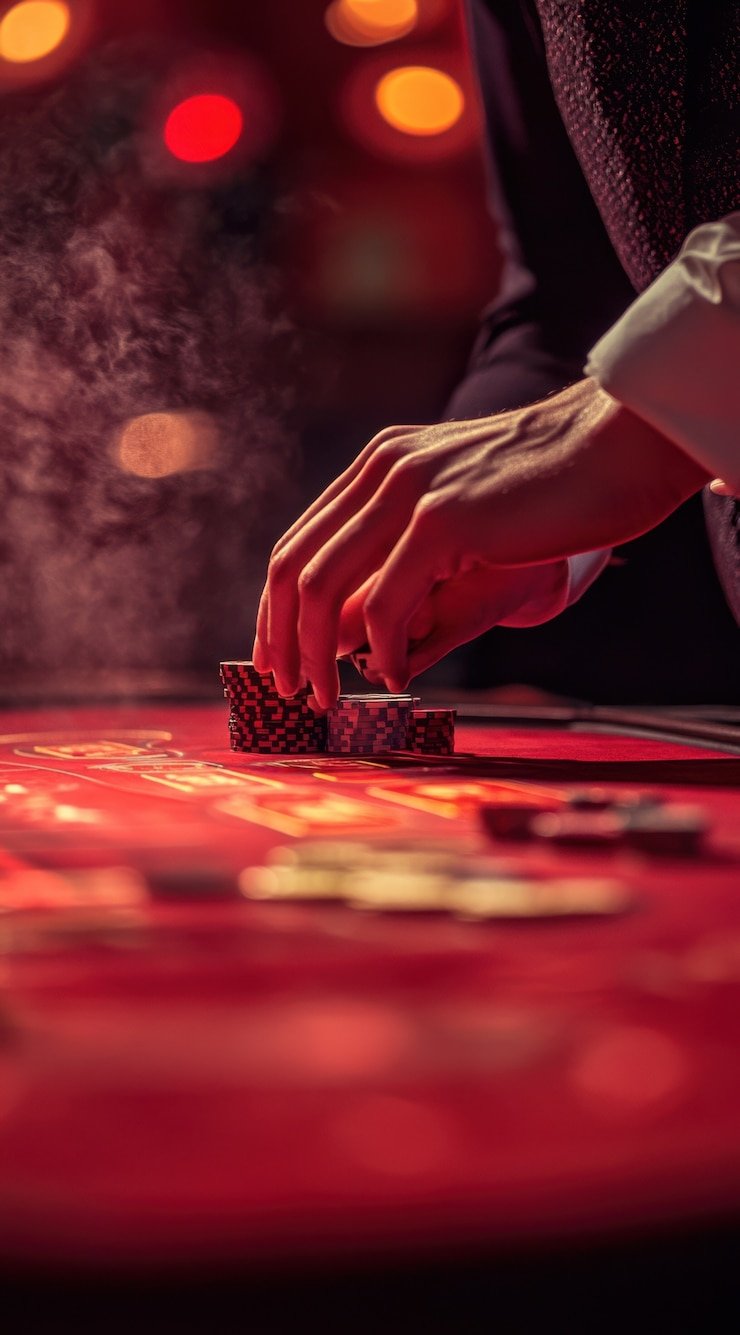 Meja roulette live-dealer siap46 slot dengan multi-taruhan ditampilkan